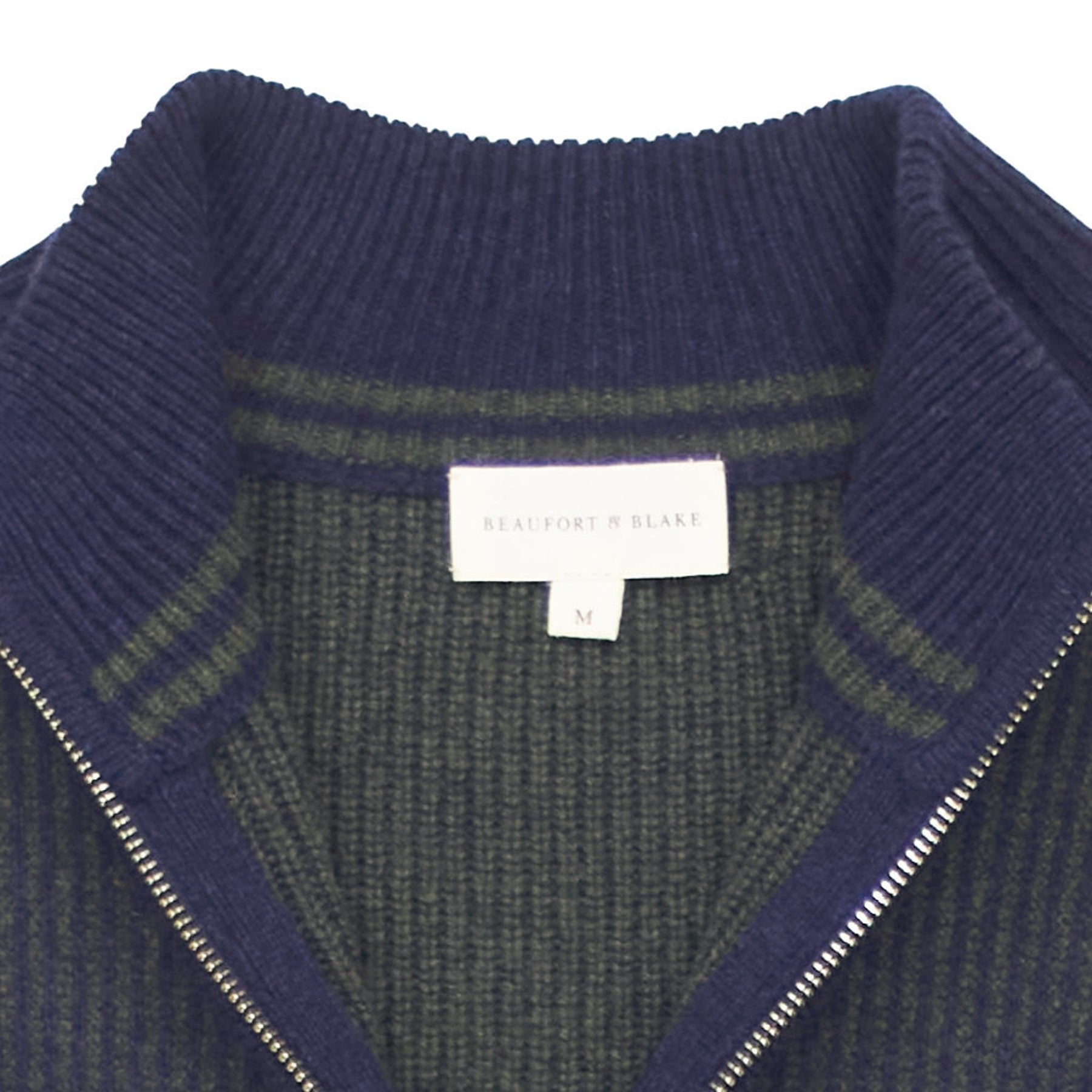 Beaufort & Blake Green Wool Half-Zip Jumper