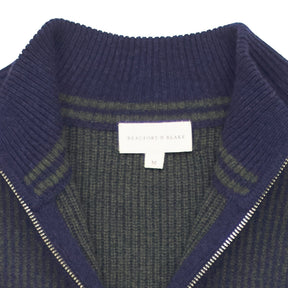 Beaufort & Blake Green Wool Half-Zip Jumper