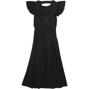 Wyse Black Ruffle Sleeve Dress