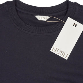 Hush Navy Esme Short Sleeve Pleated Midi Dress