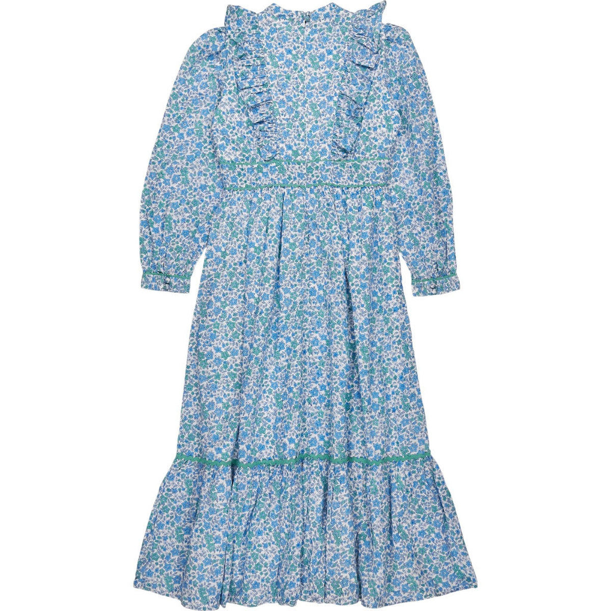 Pink City Prints Floral Ruffle Midi Dress