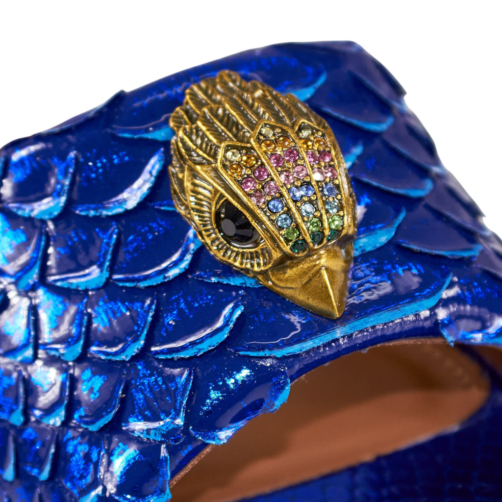 Kurt Geiger Blue Kensington Flat Sandal