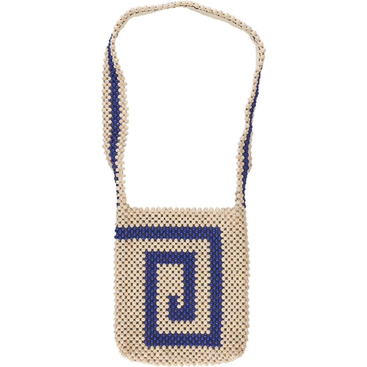 YMC Ecru Blue Beaded Pilgrim Bag