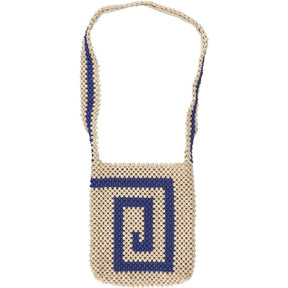 YMC Ecru Blue Beaded Pilgrim Bag