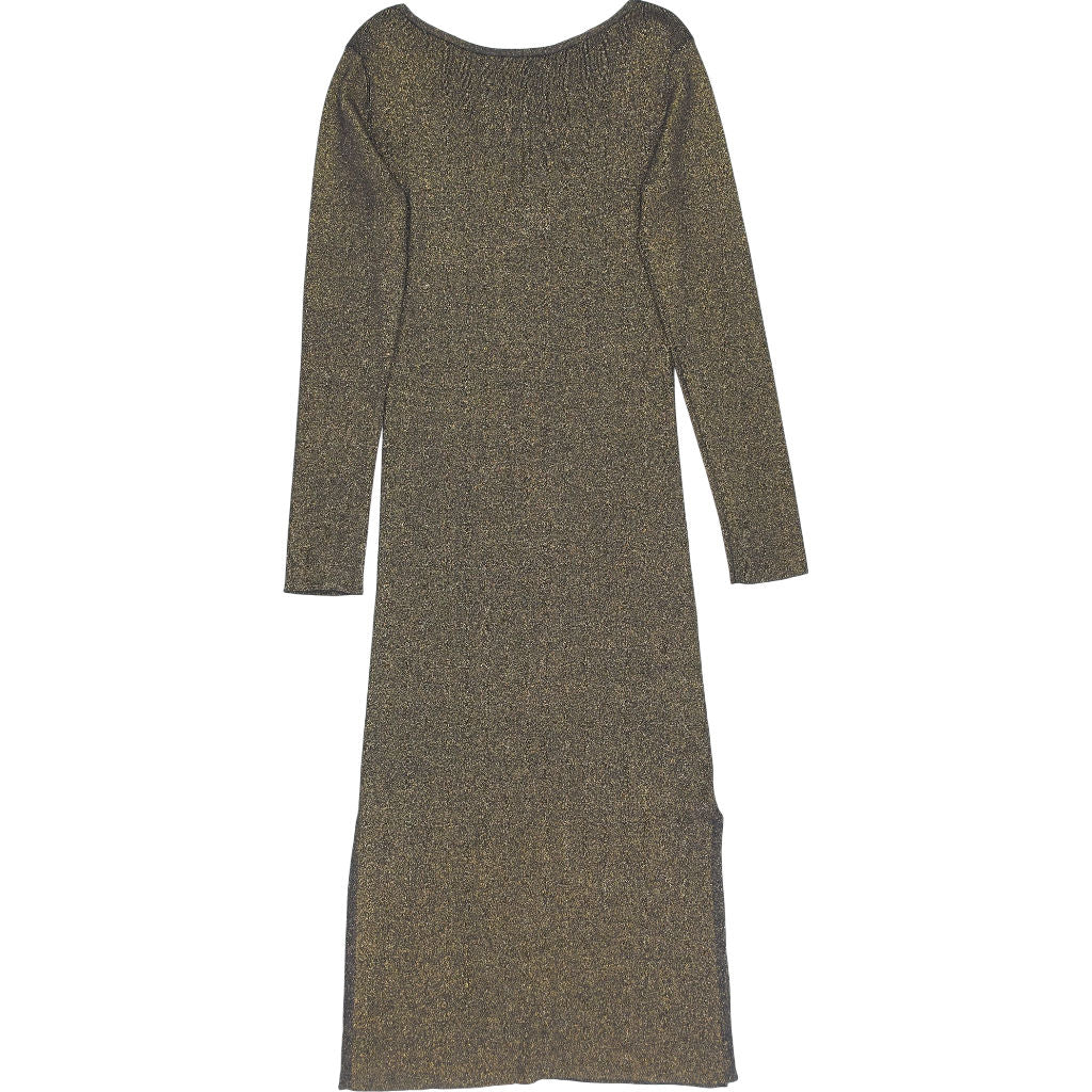 N. Peal Gold Sparkle Knit Dress