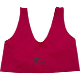 Tommy Hilfiger Pink Unlined Triangle Bra Top