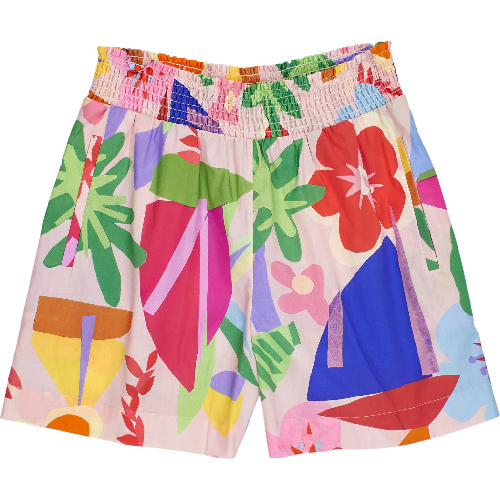 NRBY Multicoloured Smocked Waist Shorts
