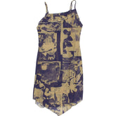 Motel Shinura Collage Floral Shadow Purple Dress