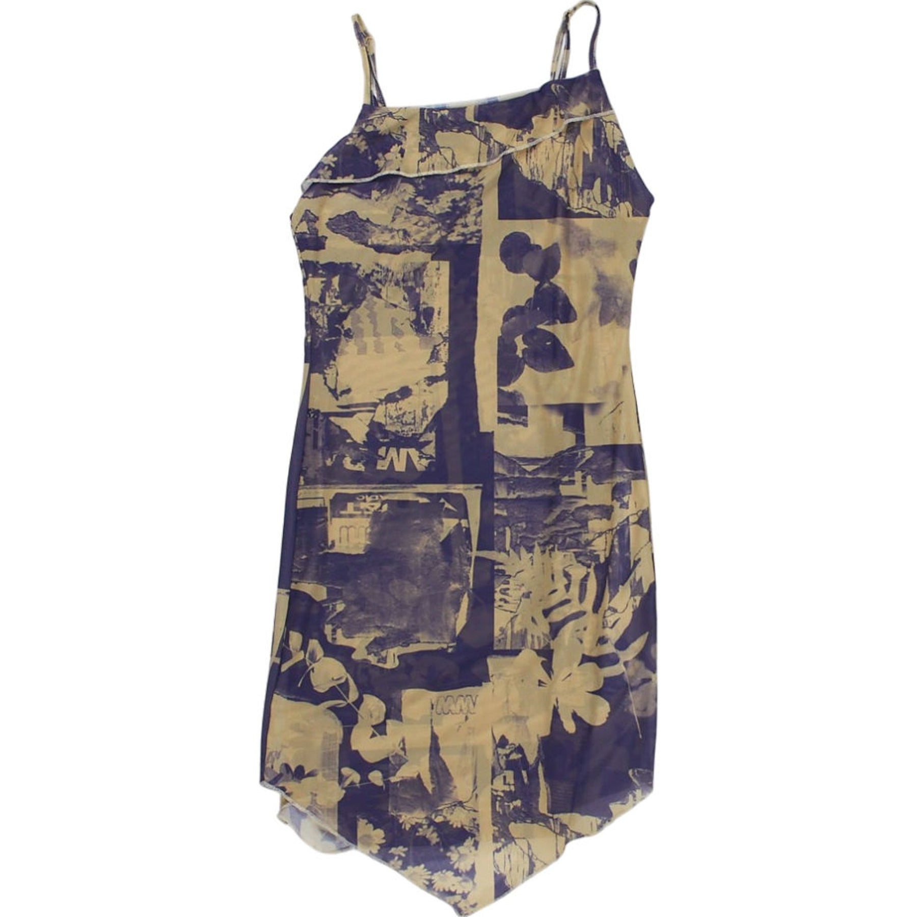 Motel Shinura Collage Floral Shadow Purple Dress
