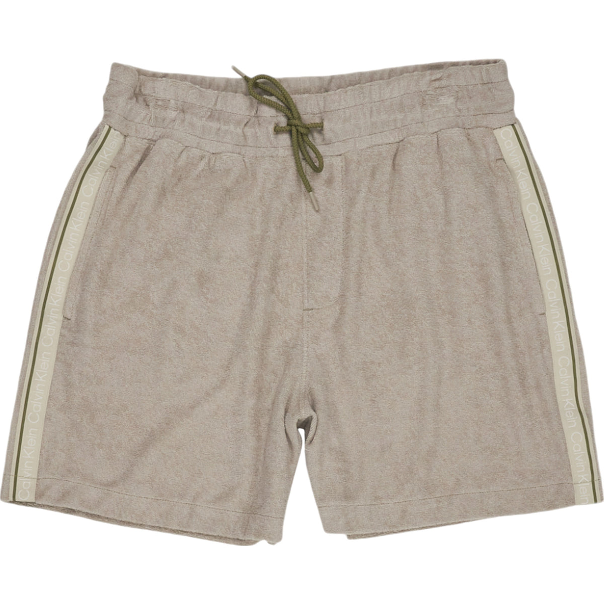 Calvin Klein Sage Logo Trim Towelling Swim Shorts