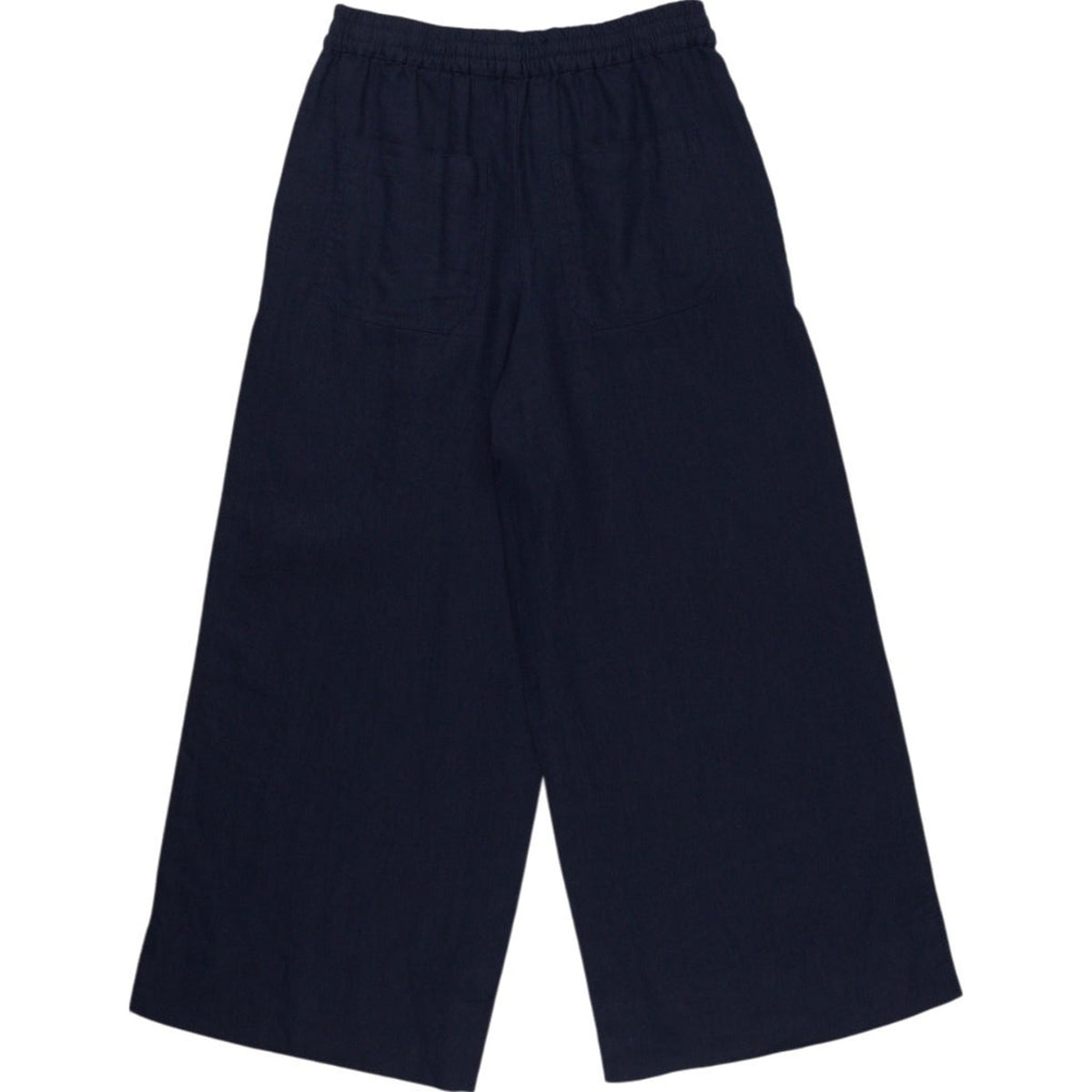Wyse Navy Wide-Leg Trousers