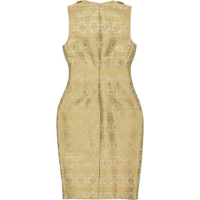 Vera Wang Gold Beaded Sleeveless Dress