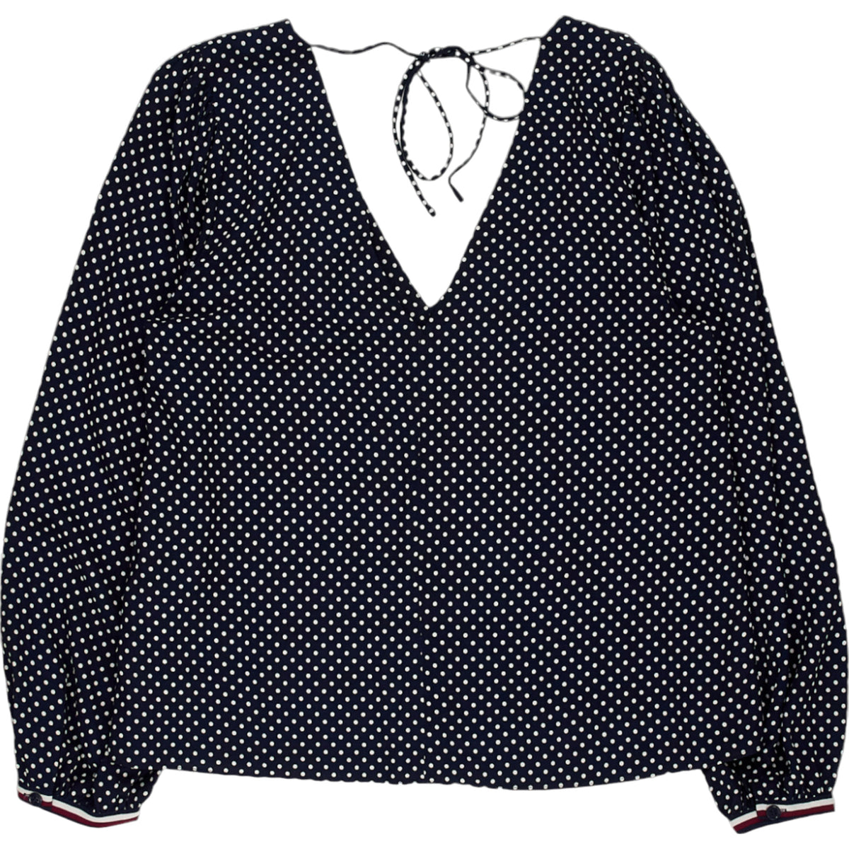 Tommy Hilfiger Navy Polka Dot Blouse