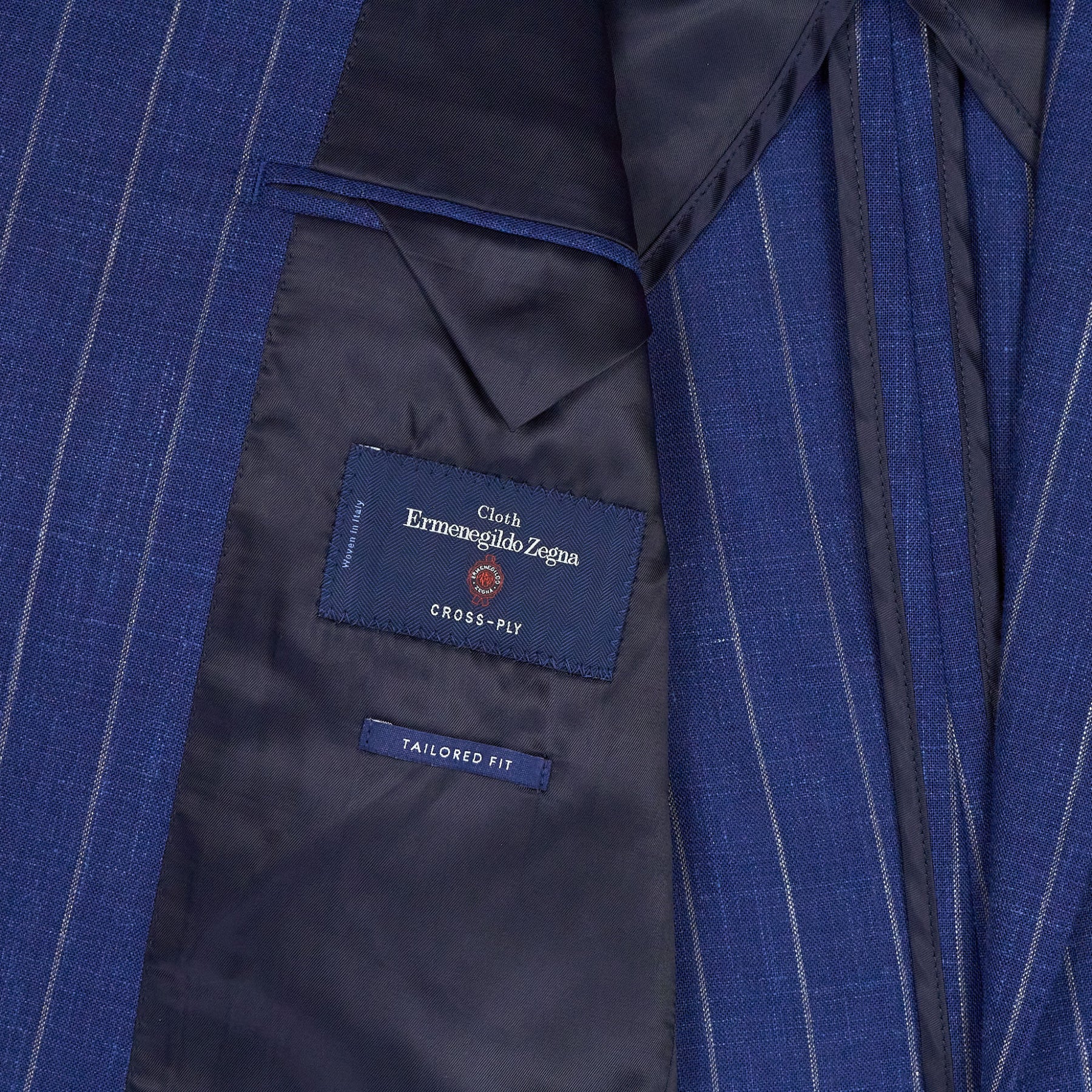 Ermenegildo Zegna Blue Pinstripe Tailored Fit Suit