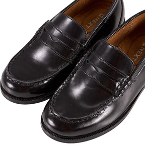 Next Black Leather Loafers Kids