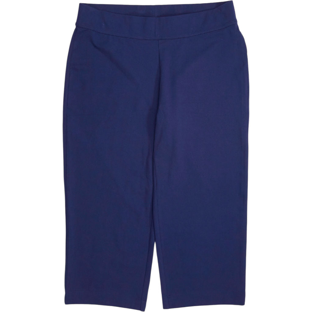 Lands' End Navy Starfish Mid Rise Pull-On Crop Pants