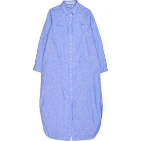 NRBY Blue Linen Shirt Dress