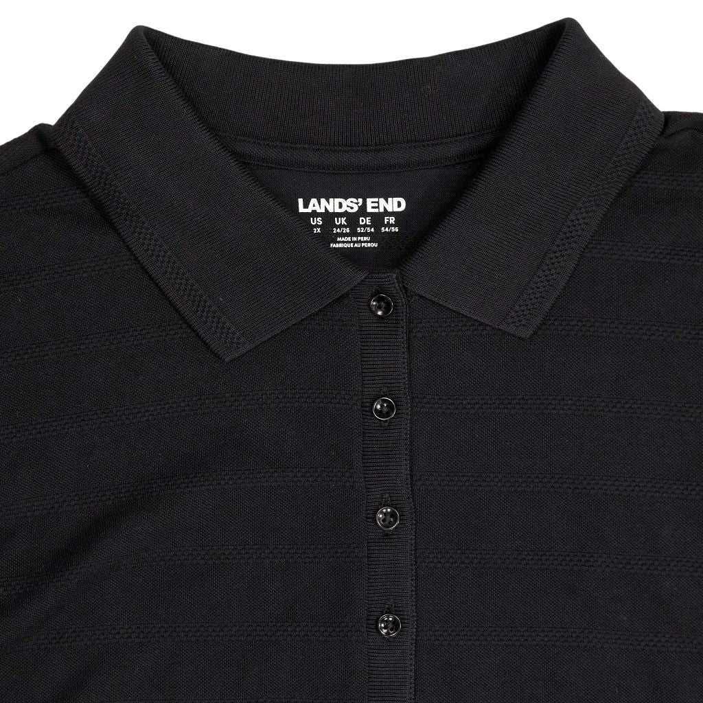 Lands' End Black Polo Shirt