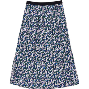 Hush Black Pink Pop Floral Moana Midi Skirt