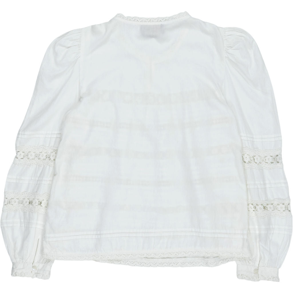 Wyse White Lace Detail Blouse