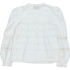 Wyse White Lace Detail Blouse