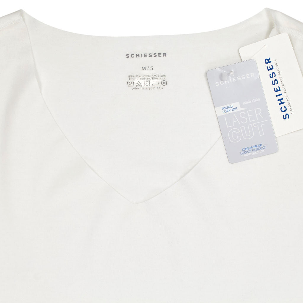 Schiesser White V-Neck T-Shirt