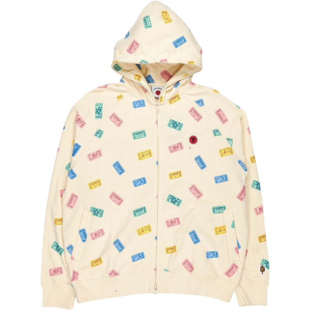 Icecream Cream Raffle Ticket Zip Hoodie