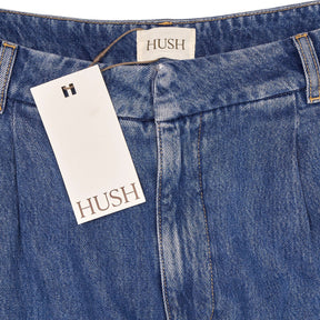 Hush Blue Lya Pleated Wide Leg Jeans