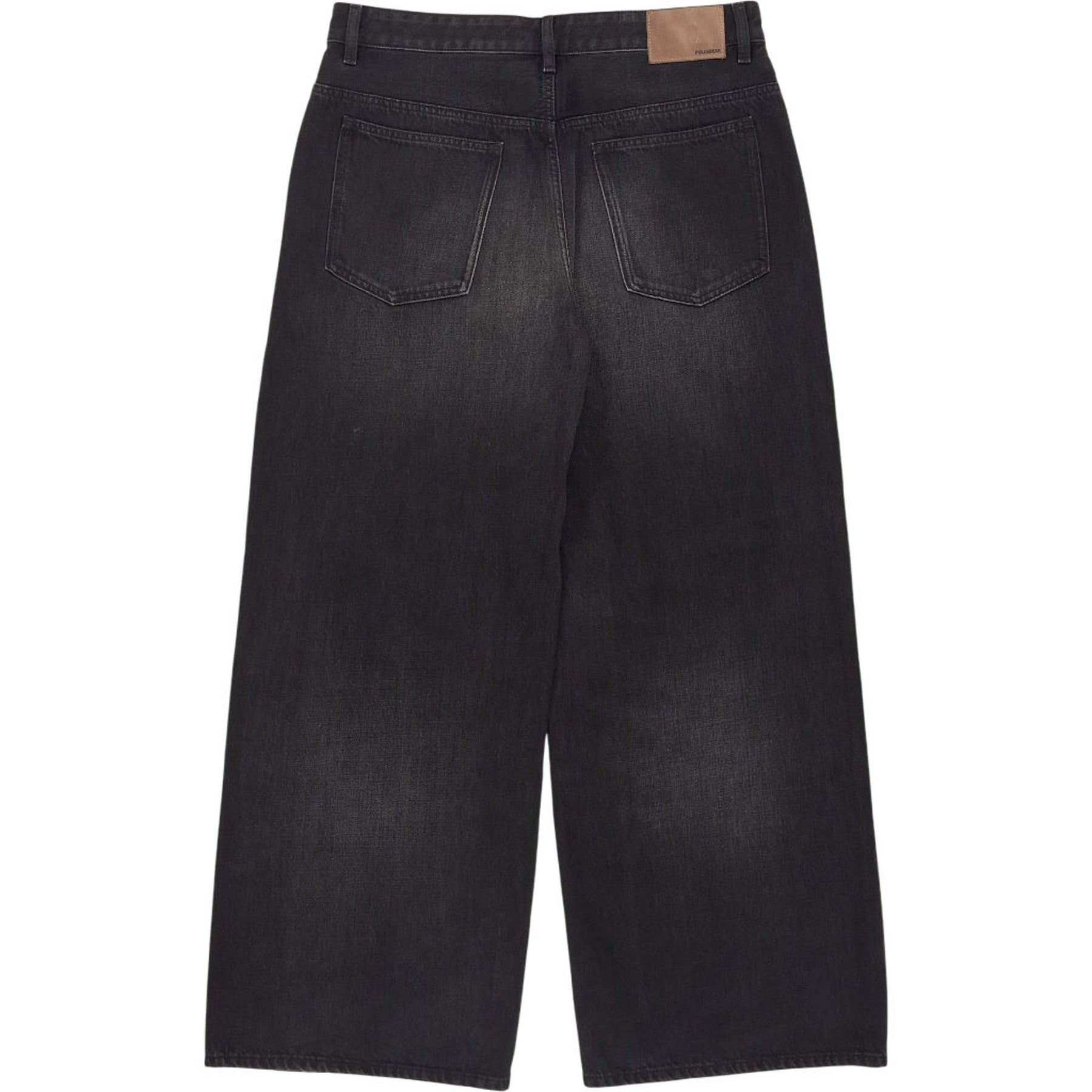 Pull & Bear Black Wide Straight Jeans