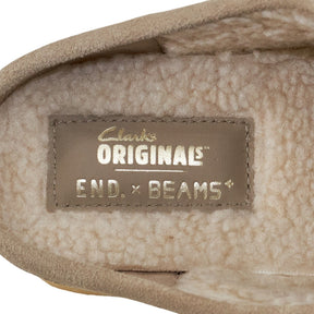 END X BEAM Clarks Originals Cream Wallabee Mule