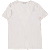 W. Rubens White V Neck Cotton T-Shirt