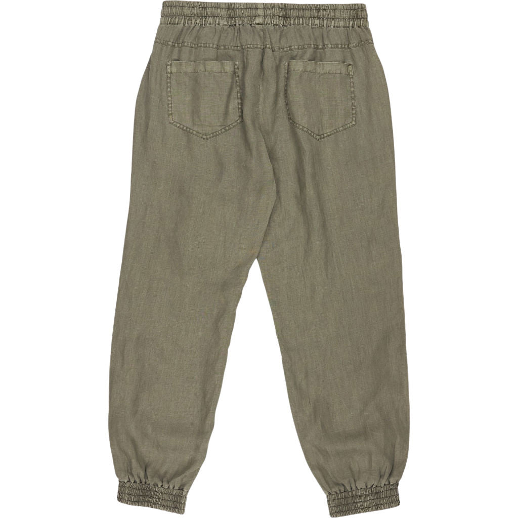 Hush Green Monaco Linen Joggers