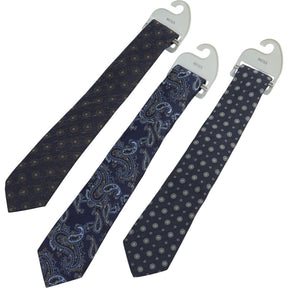 Moss Navy Patterned Tie Bundle x 3