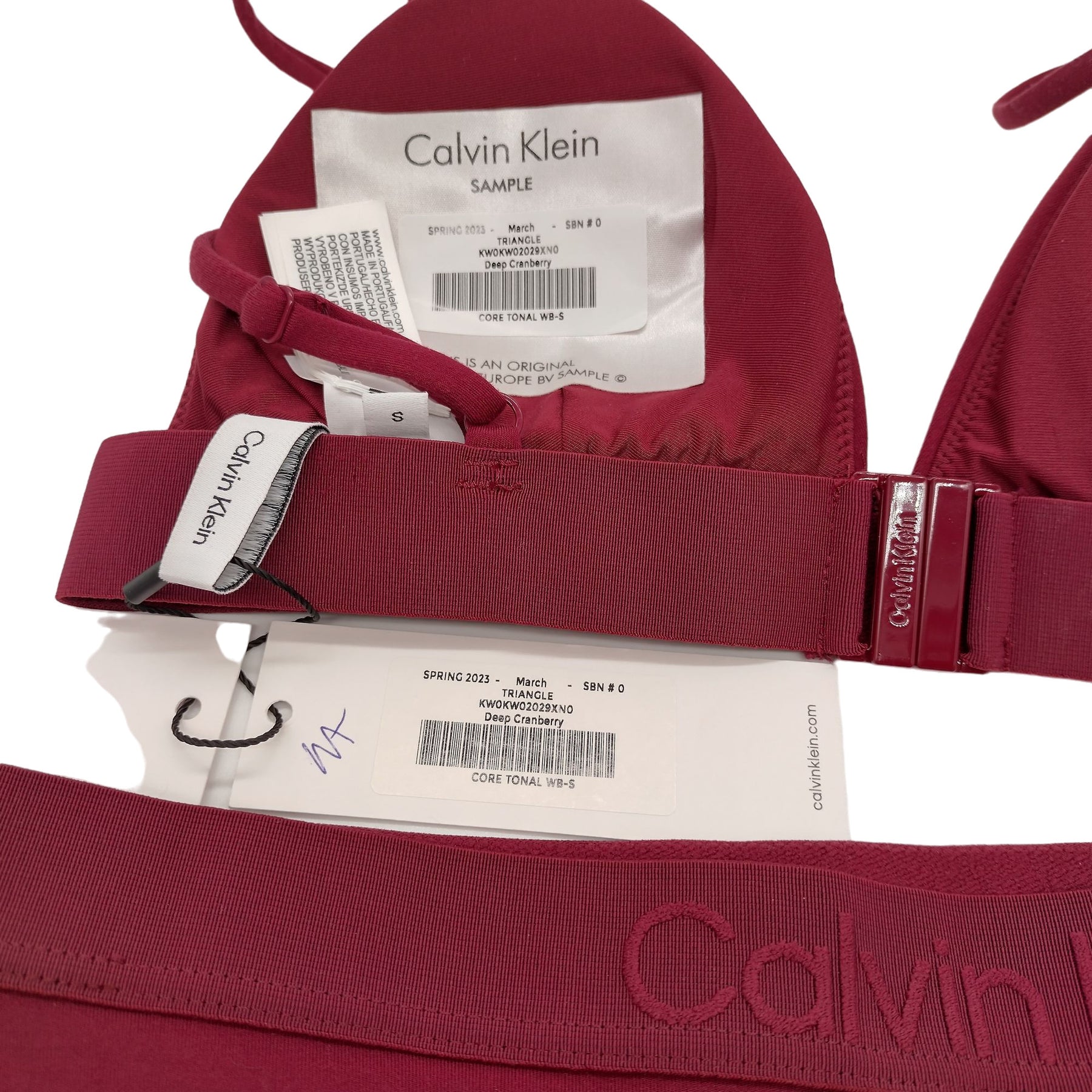 Calvin Klein Deep Cranberry Triangle Swimsuit