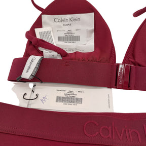 Calvin Klein Deep Cranberry Triangle Swimsuit
