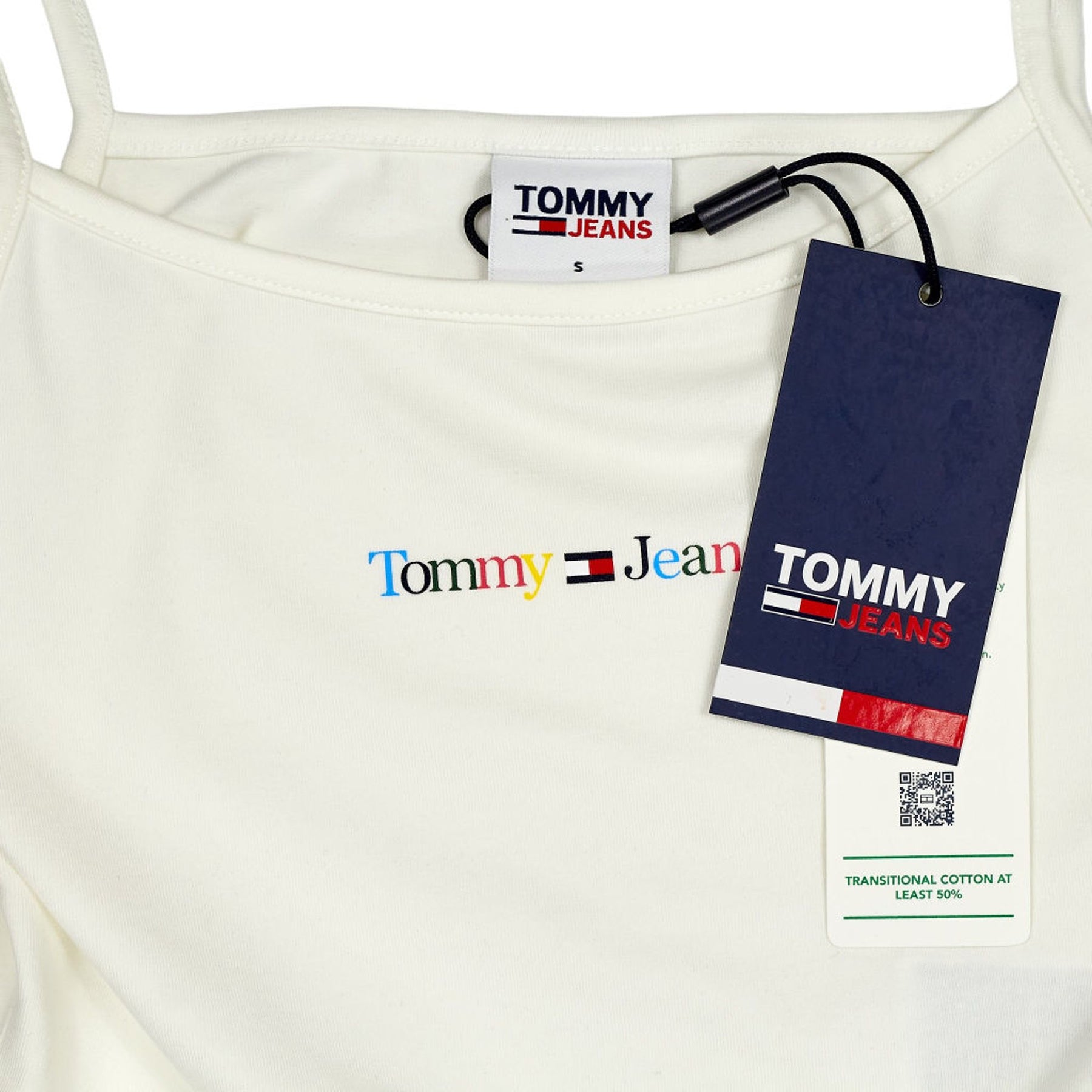 Tommy Jeans White Spaghetti Strap Top