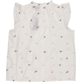 WYSE White Embroidered Melody Lace Top