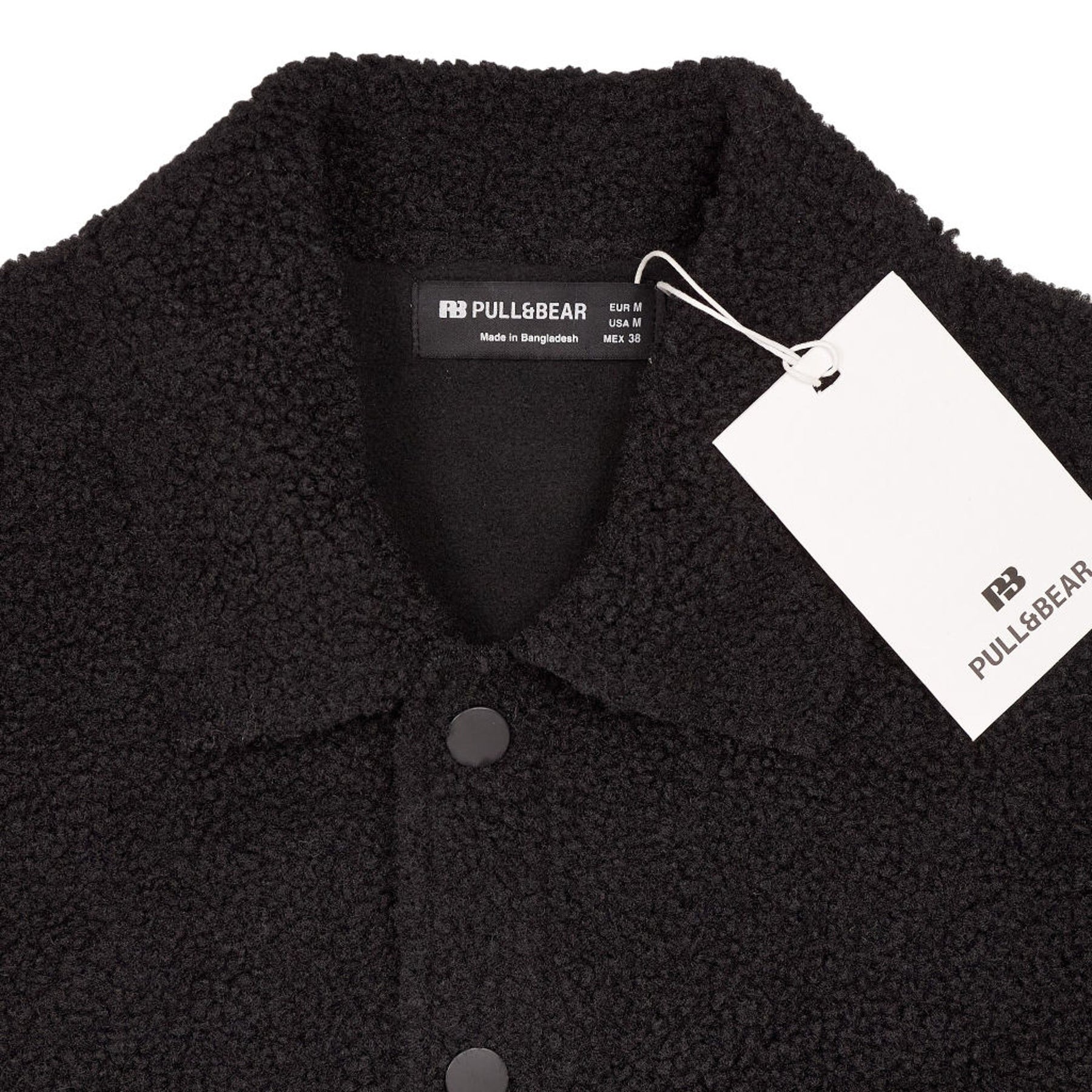 Pull&Bear Black Sherpa Jacket