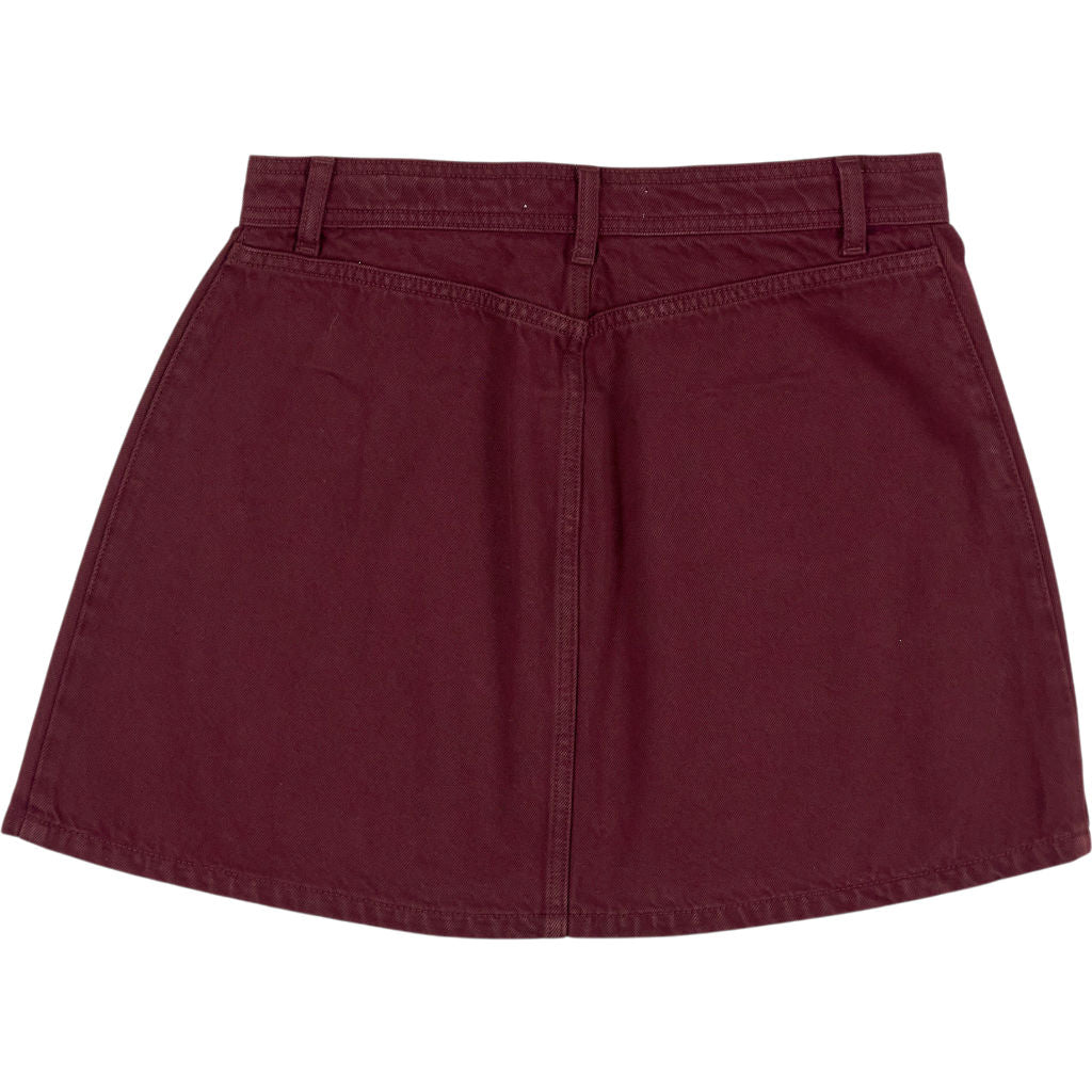 Seventy + Mochi Burgundy Denim Skirt