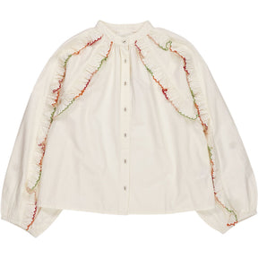 Bonte Ecru Alice Shirt with Ruffle Trim