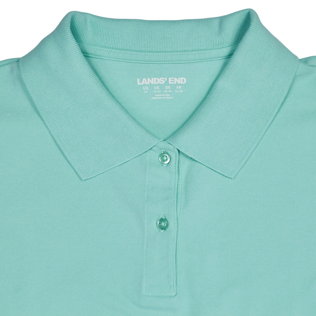 Lands' End Aqua Polo Shirt