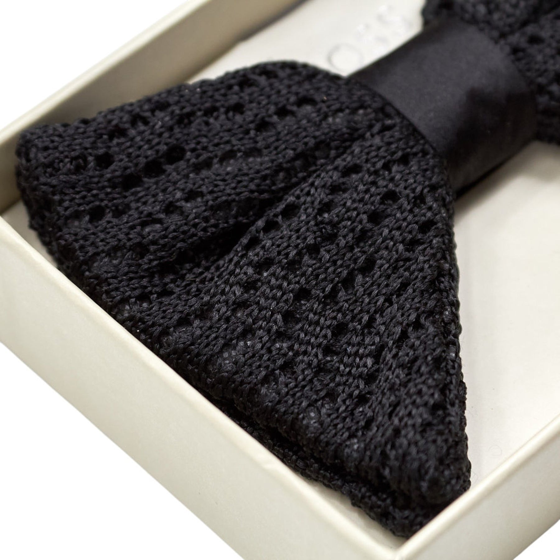 Moss Black Pure Silk Bow Tie