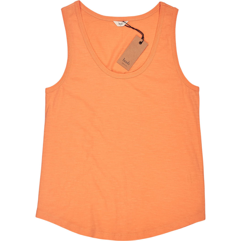Hush Orange Cotton Slub Tank Top