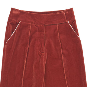 Mother of Peartl Brown Velvet Trousers