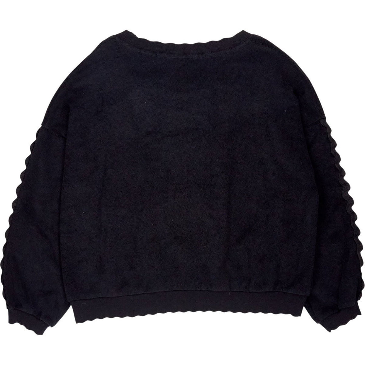 WYSE Black Tegan Towelling Sweatshirt