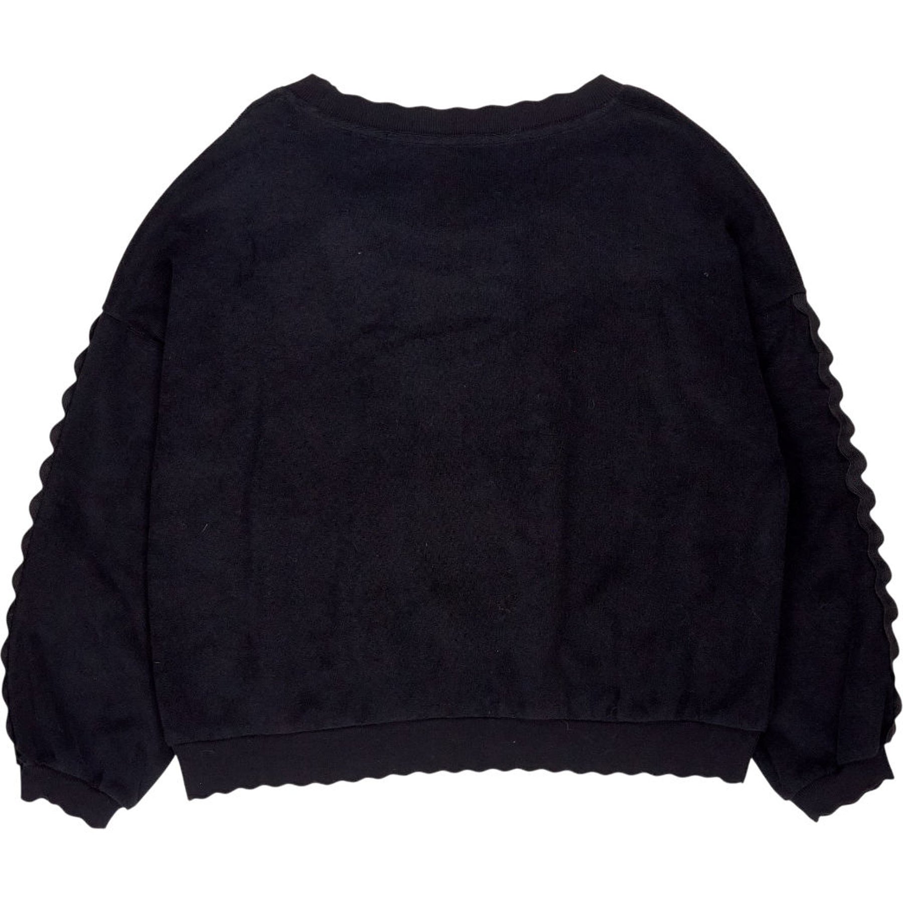 WYSE Black Tegan Towelling Sweatshirt