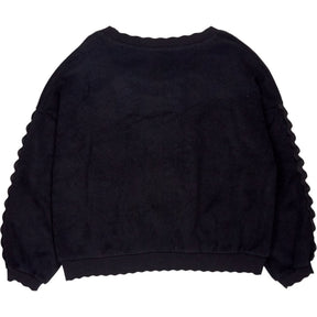 WYSE Black Tegan Towelling Sweatshirt