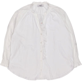 NRBY White Long  Ruffle Blouse