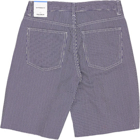 Pull & Bear Navy Stripe Boyfriend Shorts