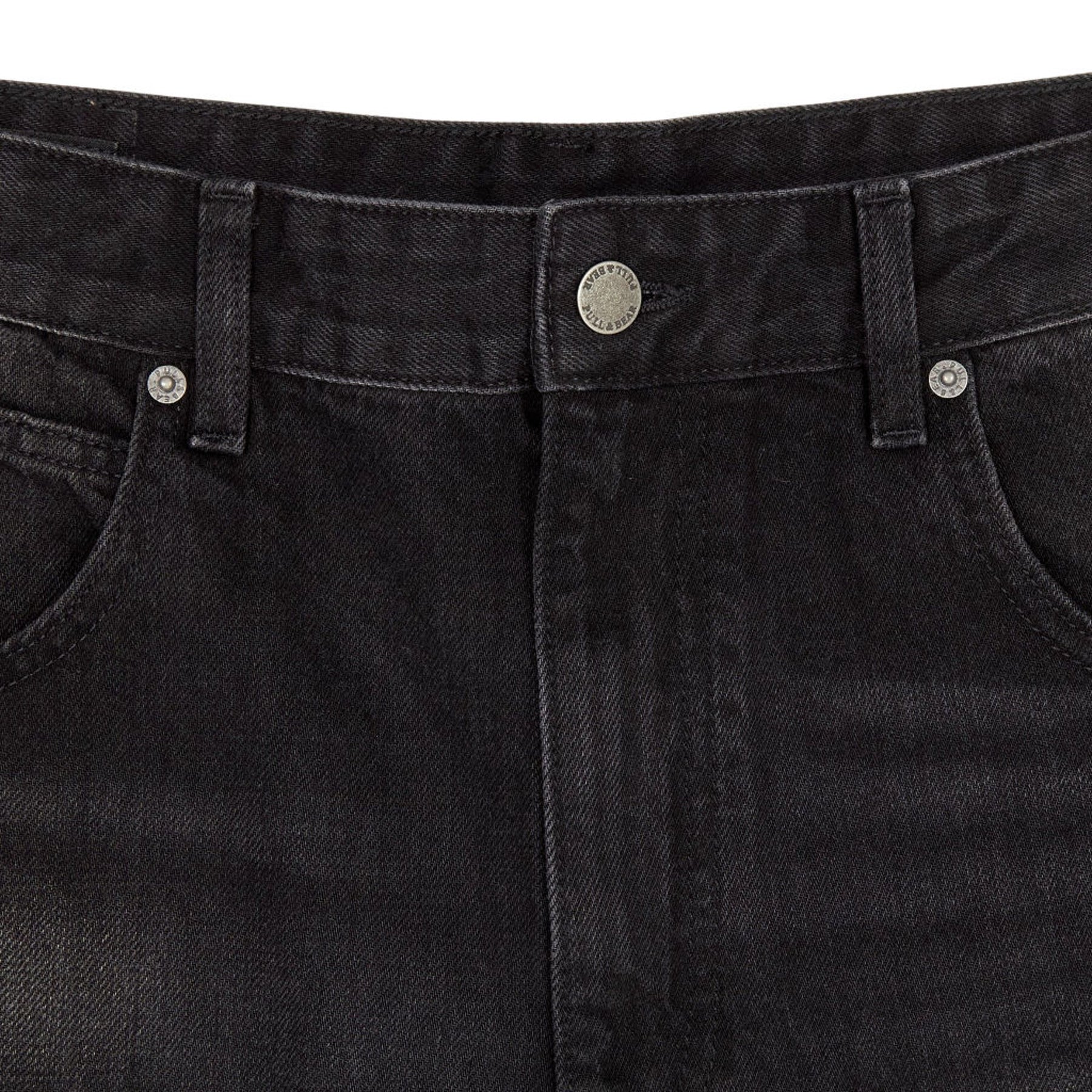Pull & Bear Black Wide Straight Jeans